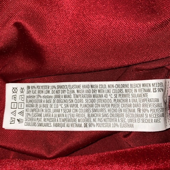 FOREVER 21 velvet red crop top faux wrap style V neck long belt ties NEW size M - Picture 8 of 12